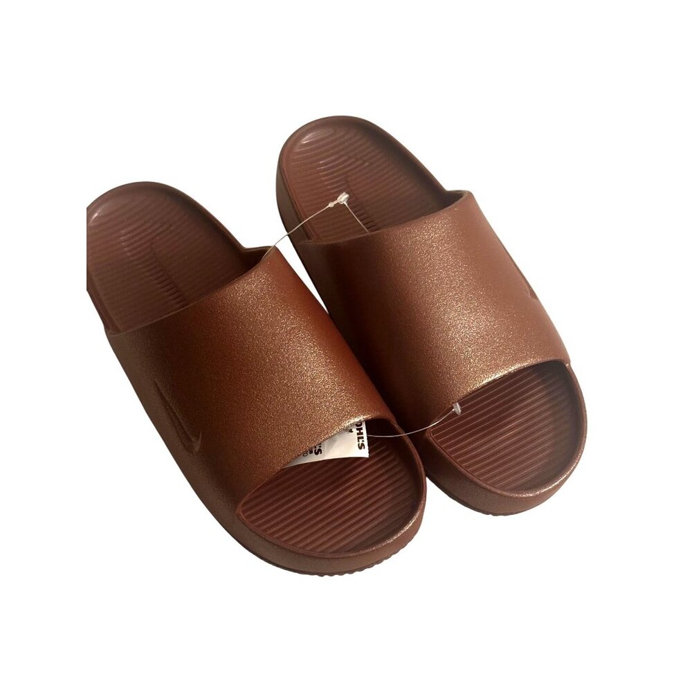 Nike Womens Slide Sandals Brown Size 9